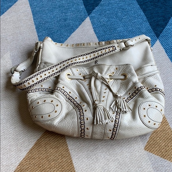 Cole Haan Village Gromet White Leather Purse - Picture 2 of 16